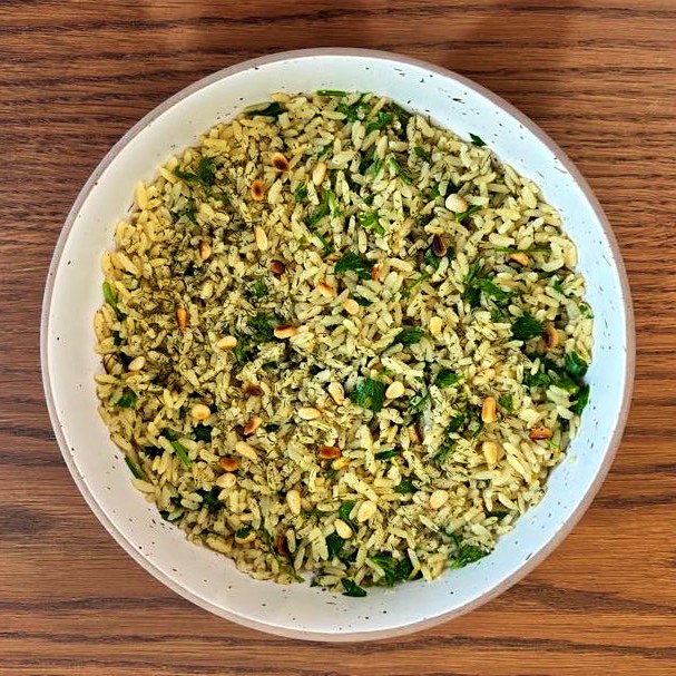 Herbed Brown Rice with Pine Nuts