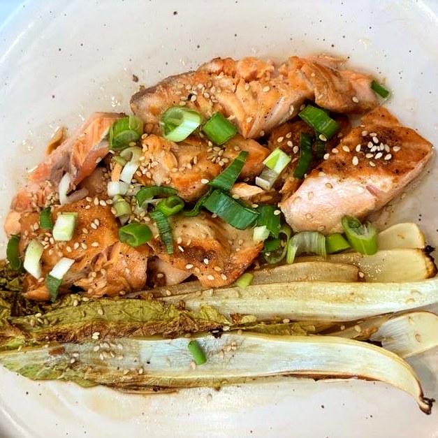 Hoisin & Sesame Glazed Salmon with Pak Choi
